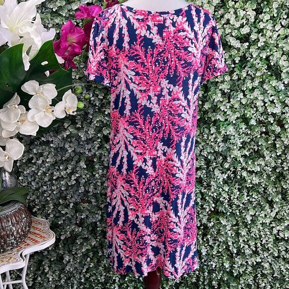 Lilly Pulitzer Nauti Navy Beyond The Sea Jessica Short Sleeve Dress - Picture 3 of 12